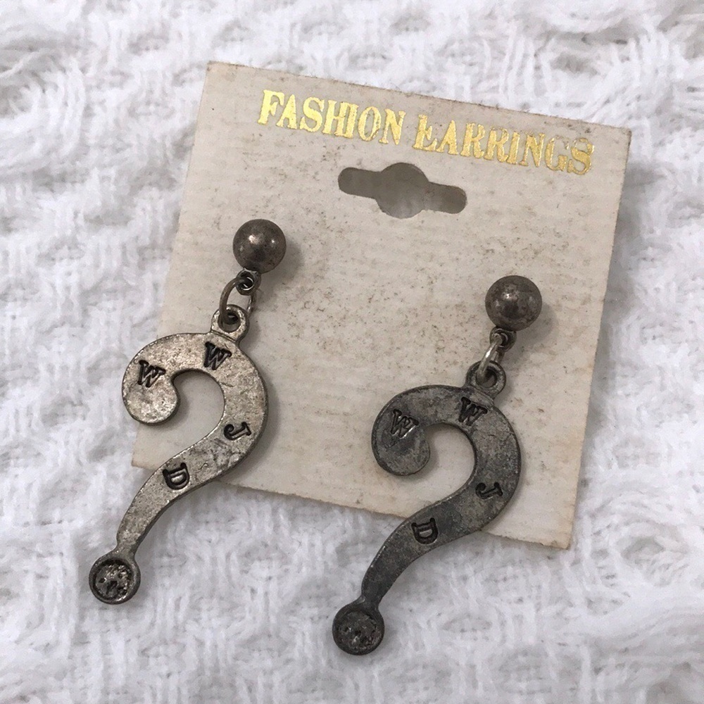 WWJD Silver Vintage Earrings What Would Jesus Do